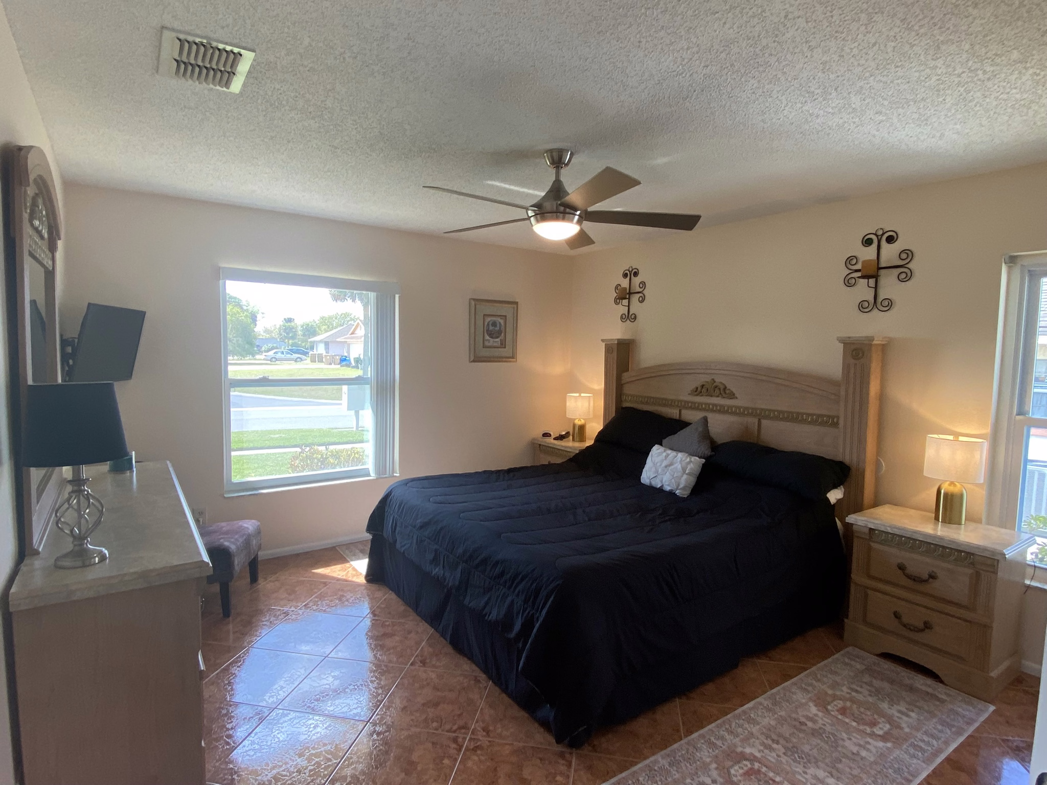 Master bedroom with king bed